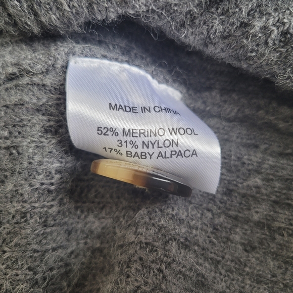 Quince Baby Alpaca Oversized Long Cardigan Sweater Gray Womens Small - Picture 5 of 6